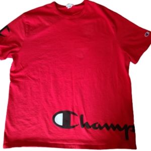Vintage Red Champion Tee Large Lettering 2X
